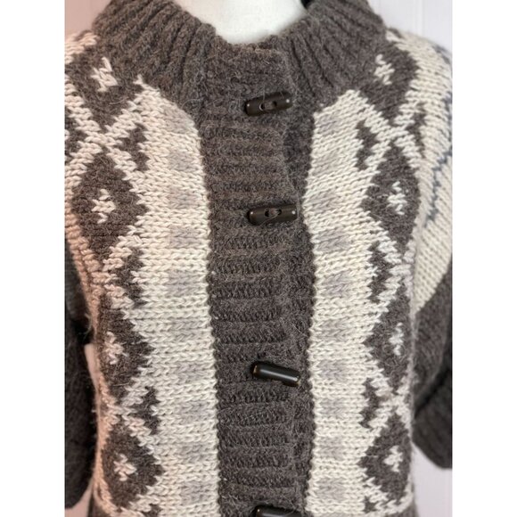 Elsamanda Wool Blend Cardigan Sweater With Toggle Closure Sz M Made in Italy - Picture 16 of 16